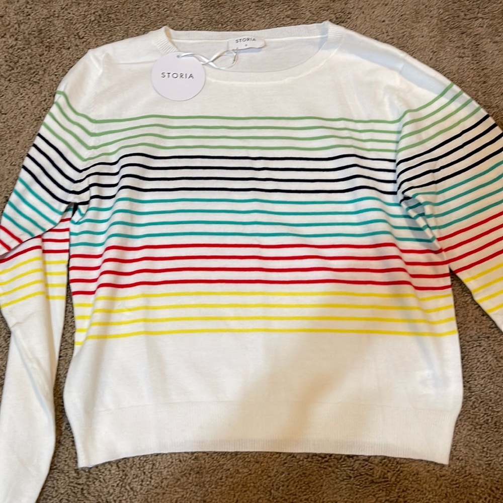 Red Dress Storia striped sweater. Brand new with tags.